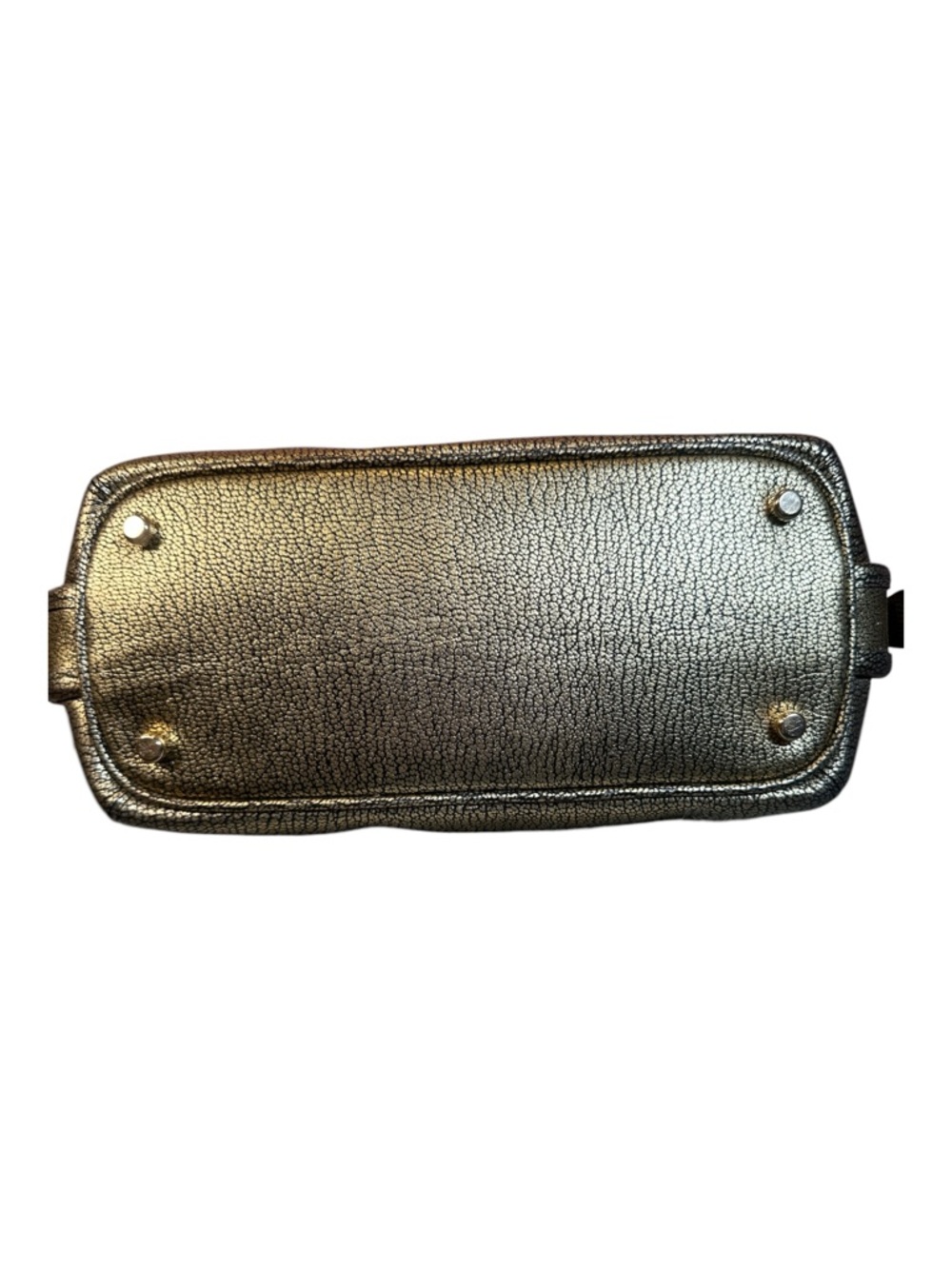 COACH Mini Prince St Metallic Gold Crossbody Like New - Picture 6 of 17